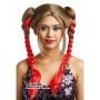 Funky Braided Wig - Red and Brown