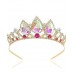 Pink Rhinestone Gold Crown