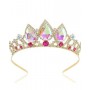Pink Rhinestone Gold Crown