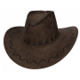 Dark Brown Cowboy Hat - Suede