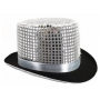 Sequin Top Hat Silver