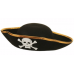 Gold and Black Tricorn Pirate Hat