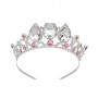 Pink Rhinestone Silver Crown
