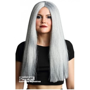 Long Silver Witch Wig