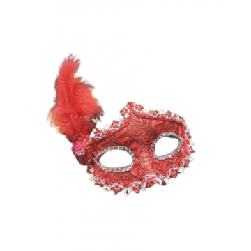 Crimson Lace Masquerade Eyemask Red