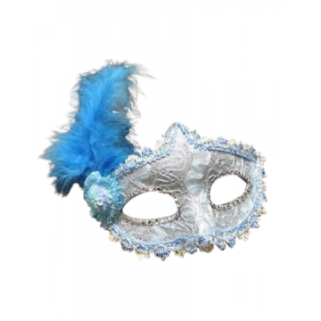 Crimson Lace Masquerade Eyemask Blue