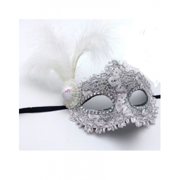Crimson Lace Masquerade Eyemask White