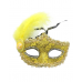 Crimson Lace Masquerade Eyemask Yellow
