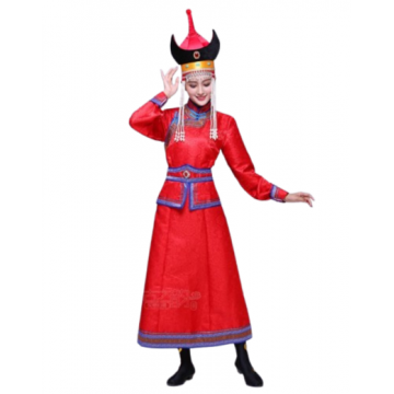 Traditional Mongolian Princess - Red