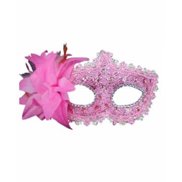 Lace Victorian Eye mask - Light Pink