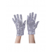 Sequin Gloves - Silver