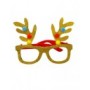 X- Mas Gold Reindeer w/ Pompoms Glasses