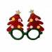X-Mas Green Frame with Red Christmas Tree Glasses