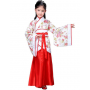 Elegant Hanfu - Red & White Floral