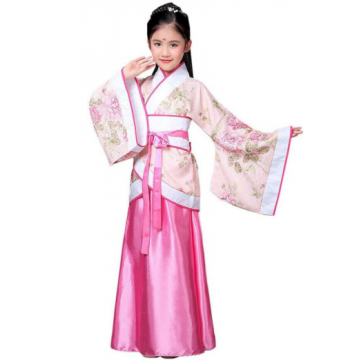 Elegant Hanfu - Pink & White Floral