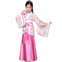Elegant Hanfu - Pink & White Floral