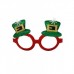 X- Mas Glasses Red Frame with Green Elf Hat