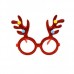 X- Mas Red Reindeer w/ Pompoms Glasses