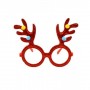 X- Mas Red Reindeer w/ Pompoms Glasses