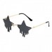 Rimless Star Drip Glasses - Black