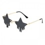 Rimless Star Drip Glasses - Black