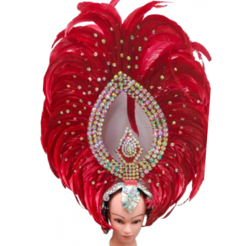 Samba Red Feather Headdress
