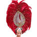 Samba Red Feather Headdress