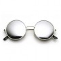 70s Hippie Retro Round Glasses - Silver