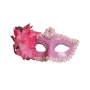Victorian Sequin Flower Mask - Light Pink