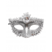 Victorian Sequin Mask - Silver