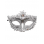 Victorian Sequin Mask - Silver