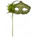 Lace Victorian Mask On Stick - Green