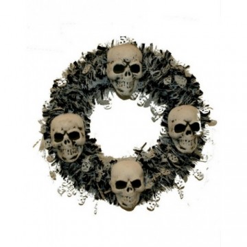 Wreath White Skull