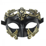 Greek Venetian Masquerade Eyemask - Black/gold