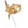 VICTORIAN SEQUIN MASK ON STICK - YELLOW
