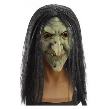 Witch Mask with Hair