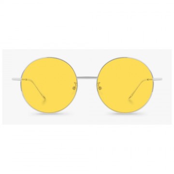 70s Hippie Retro Round Glasses - Yellow
