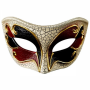 Venetian Carnival Masquerade Eyemask - Black/Red