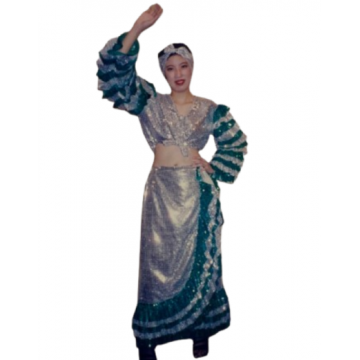 Lady Silver With Green Mardi gras