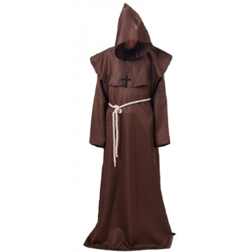 Brown Hooded Robe