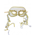 Gold Frosted White Mask Venetian