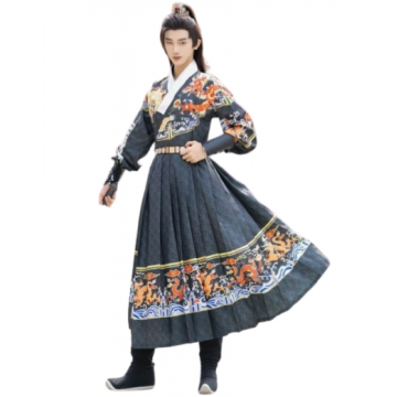Hanfu Flying Dragon Grey