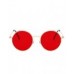 70s Hippie Retro Round Glasses - Red
