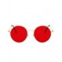 70s Hippie Retro Round Glasses - Red