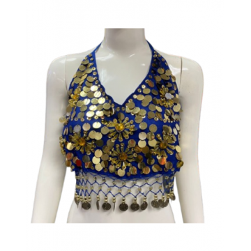 Chic Cabaret Top - Blue