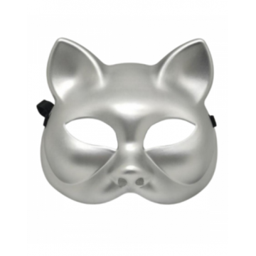 Sleek Cat Mask - Silver