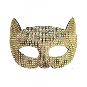 Cat Mask Glam Rhinestone - Gold