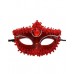 Victorian Sequin Mask - Red