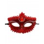 Victorian Sequin Mask - Red