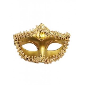 Victorian Sequin Mask - Gold